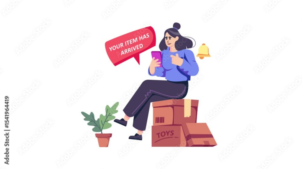 Poster Your Item Has Arrived  Animation MP4 file