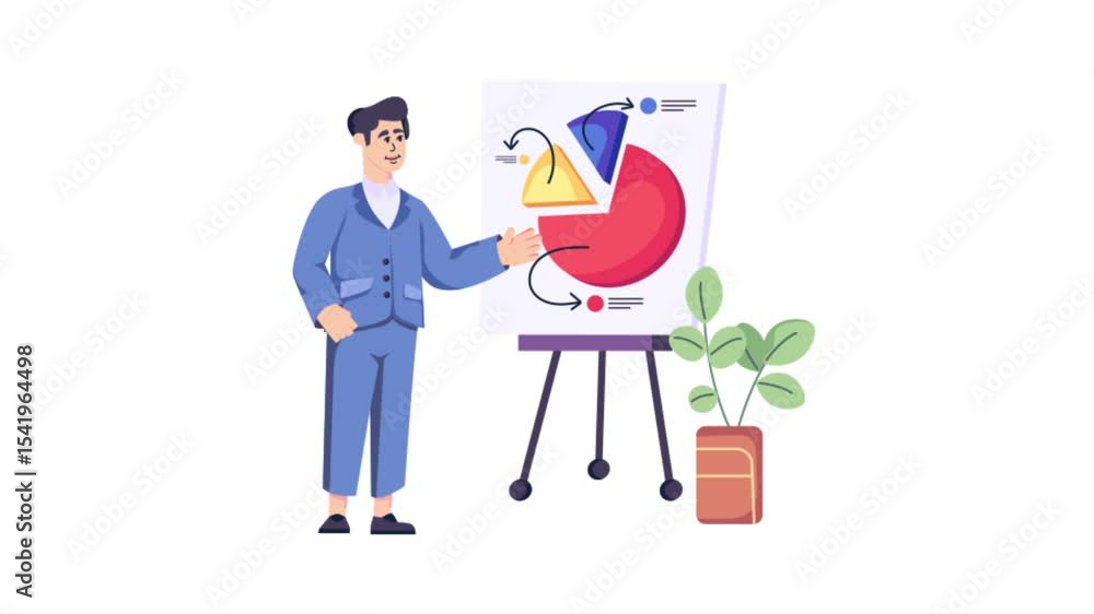 Poster chart presentation animation mp4 file
