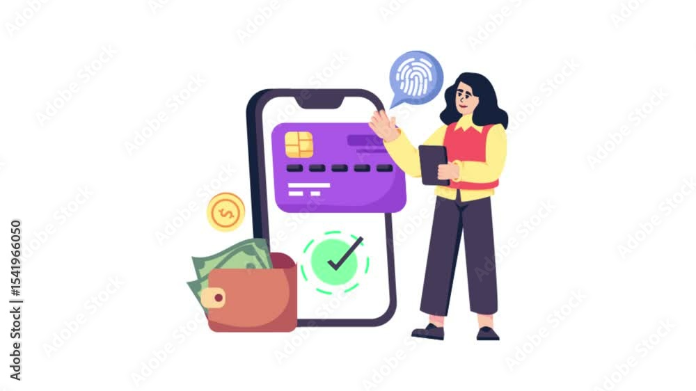 Poster payment method animation mp4 file
