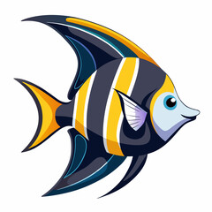 Obraz premium vector illustration of a fish on a white background
