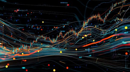 Abstract stock market data visualization