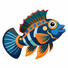 vector illustration of a fish