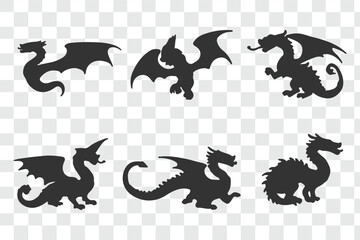 Dragon icon set 