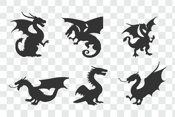 Dragon icon set 