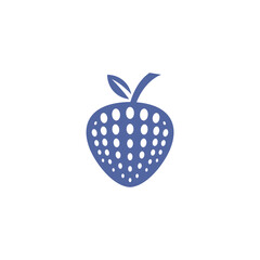 silhouette modern strawberry logo template