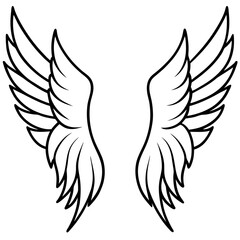 Angel Wings (no figure) icon vector