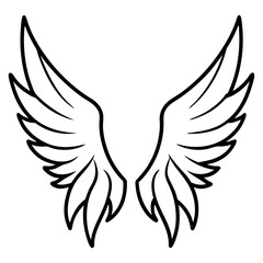 Angel Wings (no figure) icon vector