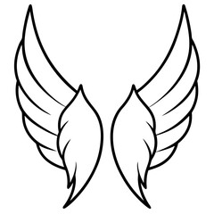 Angel Wings (no figure) icon vector