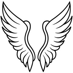 Angel Wings (no figure) icon vector