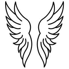 Angel Wings (no figure) icon vector