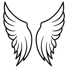 Angel Wings (no figure) icon vector