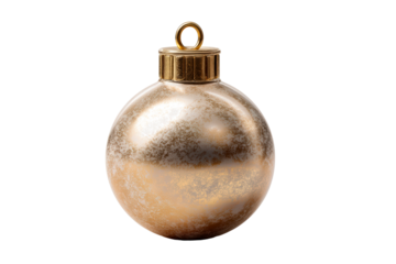 Decorative golden ornament with shiny surface for festive occasions