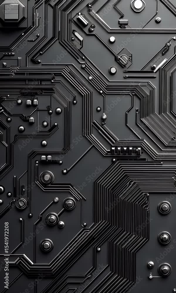 Poster circuit board close up detailed pattern texture dark style