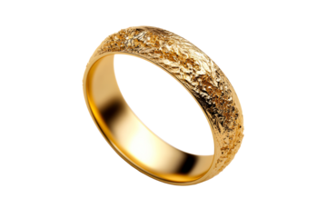 Unique textured gold ring with a modern design and elegance