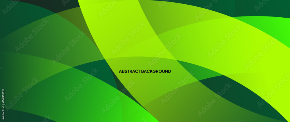 Poster abstract green background. with random geometric patterns and curved lines. beautiful color gradatio