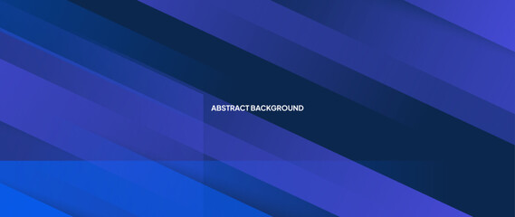 Fototapeta premium Modern blue abstract background. With straight lines pattern. Web banner, wallpaper, banner, brochure. Geometric shape background. 