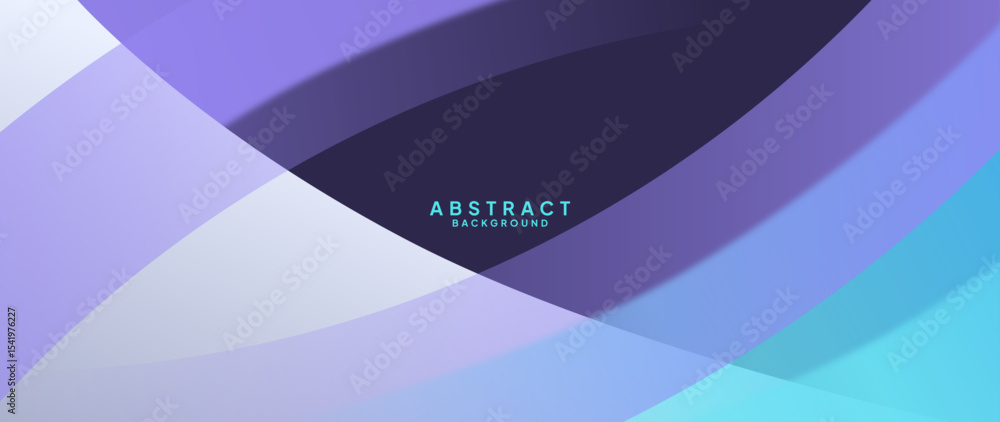 Poster Purple abstract background with round objects overlapping each other to form a beautiful pattern. Vector template for digital lux business banner, contemporary formal invitation, luxury voucher
