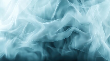 Obraz premium An ethereal representation of soft, swirling light blue fog, creating a tranquil and calming atmosphere that invites contemplation and introspection in a serene setting.
