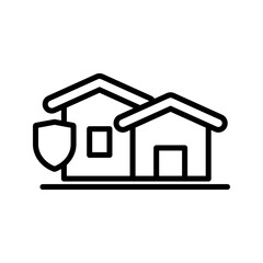 home insurance icon vector for web and mobile app. home protection sign and symbol