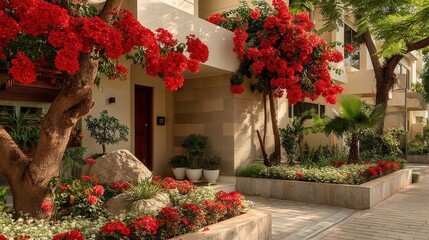 Obraz premium Red Bloom Haven