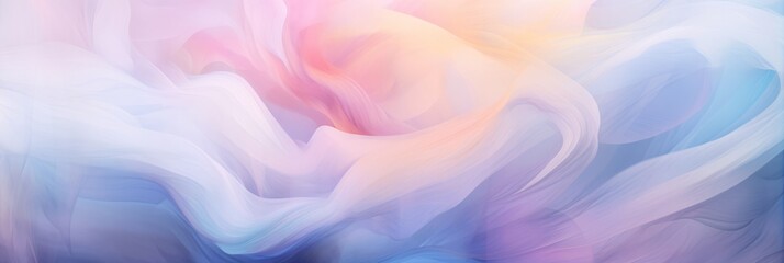 Obraz premium Abstract digital illustration featuring flowing pastel colors blending seamlessly, creating a dreamy atmosphere with soft textures and gentle gradients, perfect for backgrounds and creative projects