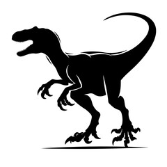 Premium Vector Collection of Fierce Velociraptor Silhouette Icons for Prehistoric and Design Projects