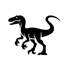 Premium Vector Collection of Fierce Velociraptor Silhouette Icons for Prehistoric and Design Projects