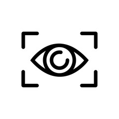 Eye scan icon for social media, app design