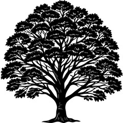 Obraz premium black and white tree