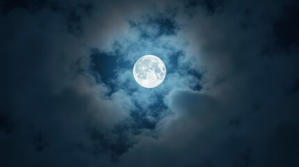 Looking Straight Up at the Moon Behind Drifting Clouds, Scotland