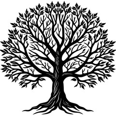 Obraz premium black and white tree