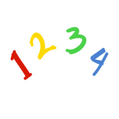 School Numbers Doodles