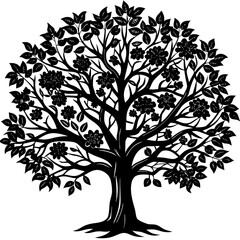 vector tree silhouette