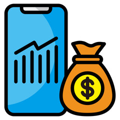 Investment App  Icon Element For Design