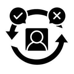 Feedback Loop  Icon Element For Design	