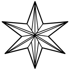 Obraz premium Christmas Star line art vector
