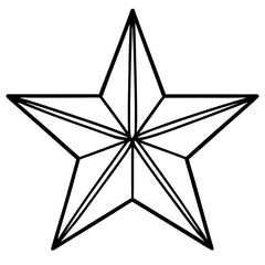 Obraz premium Christmas Star line art vector