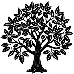 vector tree silhouette