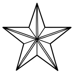 Obraz premium Christmas Star line art vector