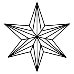 Christmas Star line art vector