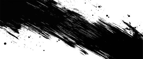 Vector black brush art grunge texture ink print distress. 