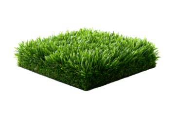Artificial grass square with lush greenery for landscaping use