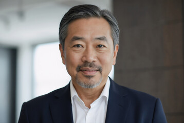 CEO, professional entrepreneur, executive manager, corporate leader, 50 years old. Successful business investor, confident in his office