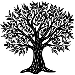 Obraz premium vector tree silhouette