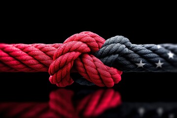 Rope Knot Red and Black