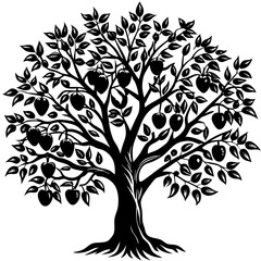 Obraz premium black and white tree