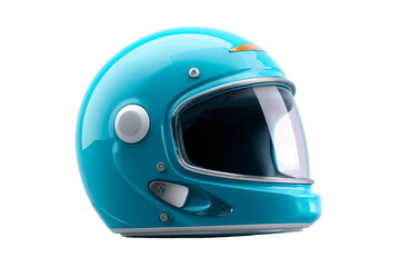 Fototapeta premium Classic blue racing helmet with modern design elements