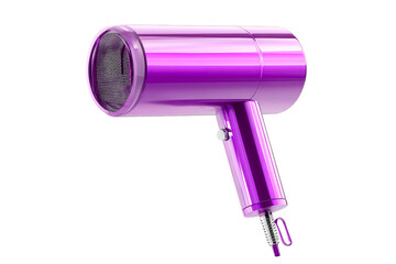 Compact purple hair dryer designed for easy styling and portability