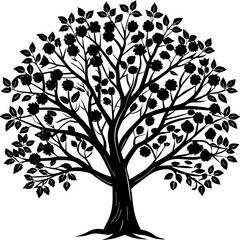vector tree silhouette