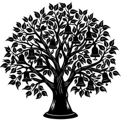 Obraz premium black and white tree